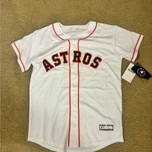 Houston Astros Youth Large White Baseball Jersey LG 14/16 Jose Altuve